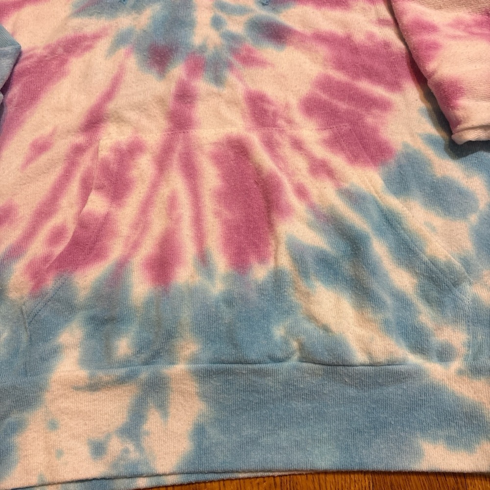 Tie-Dye Pullover Sweatshirt in Pink and Blue - Picture 4 of 6